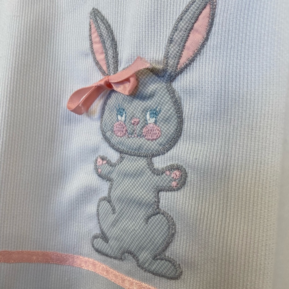 Vintage Nannette Easter Bunny Appliqué Dress Top size 12 months - Picture 5 of 8